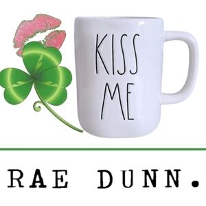 Rae Dunn 'Kiss Me' Mug White And Green Luck Of The Irish St. Patrick's Day